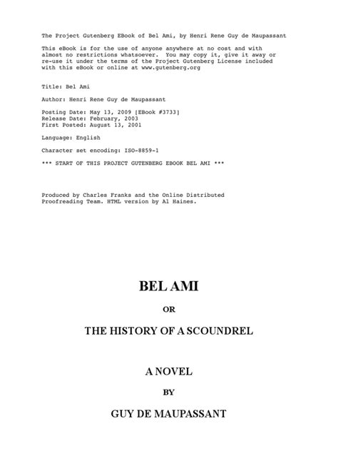 openload bel ami|The Project Gutenberg E.